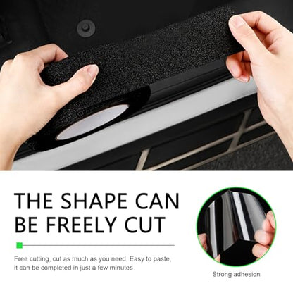 Car Door Entry Guard, 16.4FT Anti-Slip Sill Trim Protection Strips, Anti Collision Scuff Car Door Sill Protector, Waterproof Automotive Entry Guard Protector Sticker for Most Cars (16ft x 7cm)