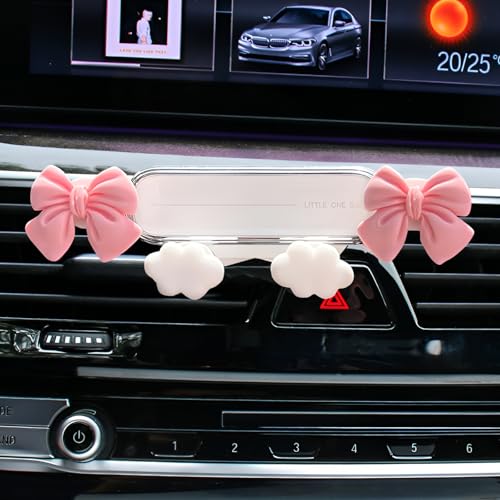 AGLOO Adorable Car Phone Holder – Pink Butterfly Bow Design,Universal Car Air Vent Phone Mount for All Smartphones,Kawaii Car Accessories for Women Girls
