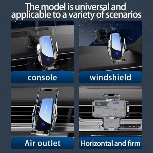 15W Car Wireless Charger Auto Magnetic Air Vent Phone Holder for iPhone 17 16 15 14 13 12 Samsung Xiaomi Induction Fast Charging Station (Black) - color: black