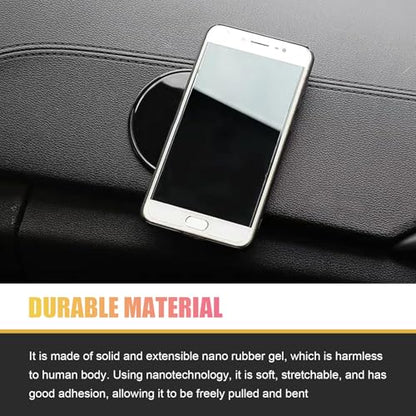 5 PCS Car Dashboard Sticky Non Slip Pad, Removable Anti-slip Mat for Smartphones GPS Keys Glasses, Waterproof & Heat-resistant Gel Pad, Universal for Most Cars, Trucks, SUVs (Black)