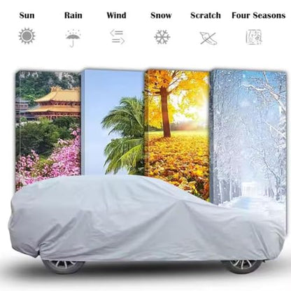 Car Cover Waterproof All Weather for Automobiles, All Weather Season UV Protection Snowproof Outdoor Full Cover Universal Fit All Car,Rain Winter Sun Protection Cover - color: 430*160*120cm