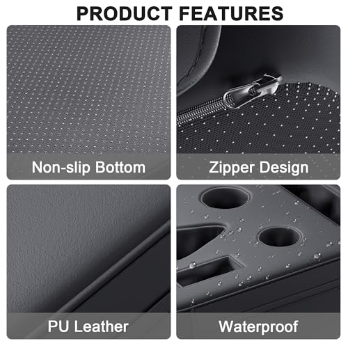 2026 Upgraded Car Cup Holder, 8 in 1 Back Seat Cup Holder for Car, PU Leather Backseat Organizer Car Cupholder Expander Tray for Trucks SUVs RVs Center Console Couch, Holds Drinks Food Phone