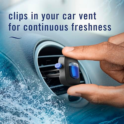 Febreze Car Ocean Scent Air Freshener Vent Clip, .07 oz. Car Vent Clip, Pack of 4 - size: 0.07 Fl Oz (Pack of 4)
