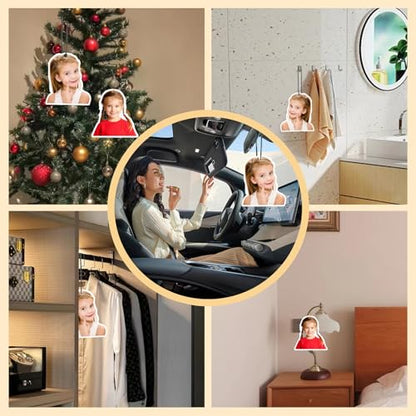 6Pcs Custom Air Fresheners with Picture - Double Sided Print Personalized Car Air Freshener with Logo Personalized Gifts for Valentine's, Car Charms for Rear View Mirror. (6pcs-Crop) - color: 6 Pcs - Crop