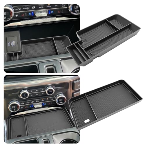 [2-Pack] F150 Console Organizer Compartment Cover for 2021-2025 2026 Ford F150 & 2022-2024 Lightning XLT F150 Center Console Tray Middle Console Storage Hidden Tray for 2022 Ford F150 XLT Accessories - color: F150 & Lightning XLT (2PCS)