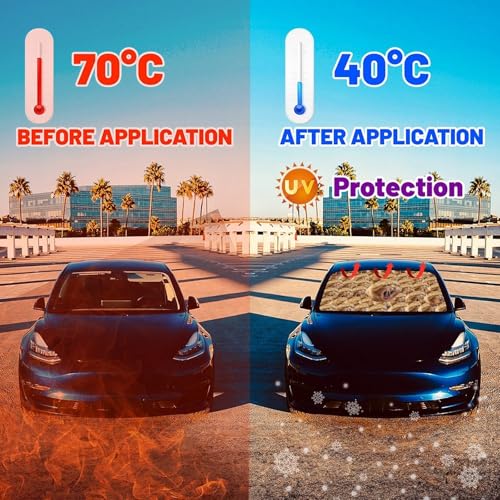 Custom Face Car Windshield Sun Shade Customized Foldable Front Window Sunshade UV Rays Protector Shield Vehicle Cover for Car Sedans SUV Trucks 57" X 30" - color: Customized Face