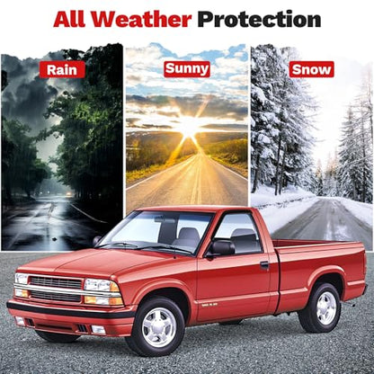 Canvcle Window Visors Rain Guards for 1994-2004 Chevrolet S10/GMC Sonoma Accessories, Outside-Mount Tape-On Side Window Wind Deflectors Vent Visors Shades Rainproof Black 2PCS - size: Chevrolet S10 1994-2004