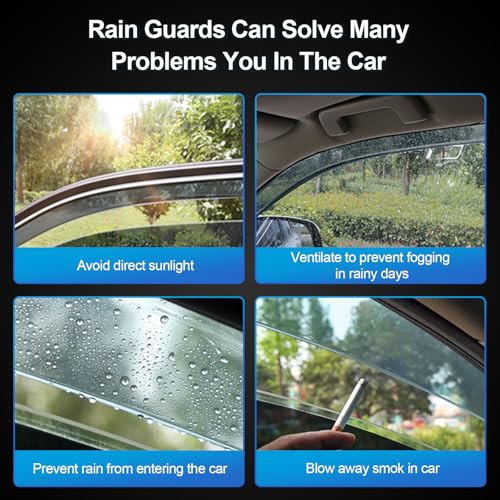 Rain Guards Compatible with Subaru Crosstrek 2024 2025 2026 & Impreza 2024-2026 Side Window Deflectors Window Rain Guards Out-Channel Guard Deflector Vent Visor-4pcs - style: Crosstrek 2024 2025