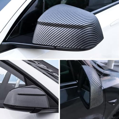 MAXDOM Side Mirror Cap Compatible with Tesla 2025+ Model Y Juniper (Matte Carbon Pattern, Model Y Juniper 2025+) - color: Matte Carbon Pattern