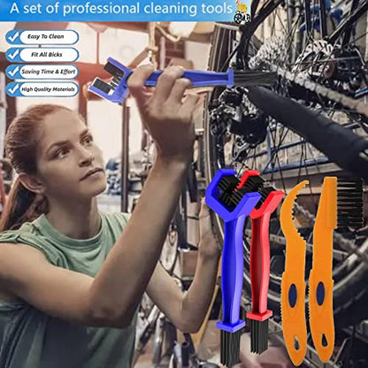 Bike Cleaning Brush Tool Kit - color: 4PCS Bike Cleaning Brush Tool Kit