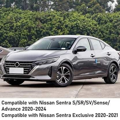 Moonlinks Compatible with Nissan Sentra 2020 2021 2022 2023 2024 Side Mirror Cover Replacement, Gray Left Driver & Right Passenger Clip-on Mirror Cap for Sentra S/SR/SV/Sense/Advance/Exclusive - color: Gray-Pair