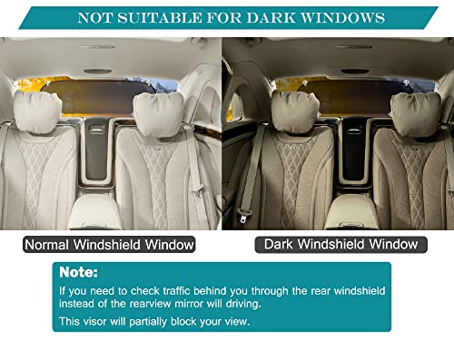 IC ICLOVER Car Sun Shade, UV Protection Folding Auto Rear Window Sunshade, 39 x 20 Inch Universal Mesh Back Window Visor with Suction Cups for Children - color: Black - Suction Cups