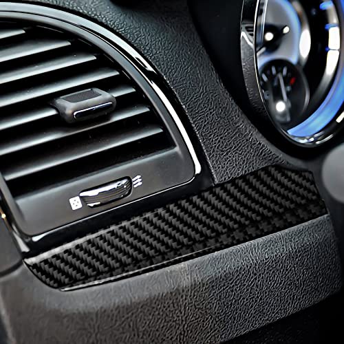 Car Dashboard Cover Decals for 2011-2023 Chrysler 300 / 300C / 300S / Limited/Touring/Base Accessories Carbon Fiber Interior Stickers - color: Dashboard Cover
