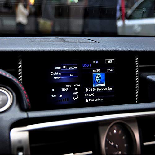 NVCNX Car Dashboard Navigation Frame Cover Decal Compatible with Lexus IS250 2014 2015 / IS200t 2016 2017 / IS300 2016-2020 / IS350 2014-2020 Carbon Fiber Interior Trim Accessories Black - color: Navigation Frame