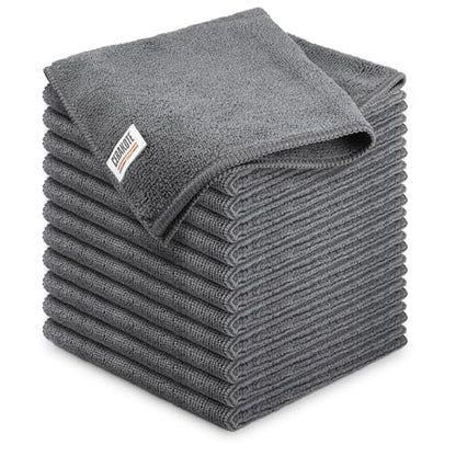 CERAKOTE Microfiber Towels (12 Pack) - Cleaning and Application Towels Durable Microfiber Material - 300 GSM Lint-Free Towel - Ideal for Cars, Home, Shop and Office Cleaning - size: 12.5" x 12.5"