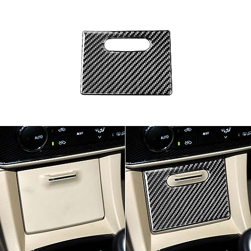 Real Premium Carbon Fiber Car Center Console Storage Box Switch Panel Cover Trim Soft Sticker Compatible with Toyota Corolla 2014 2015 2016 2017 2018 Auto Interior Accessories black 1pc - color: Ashtray Cover