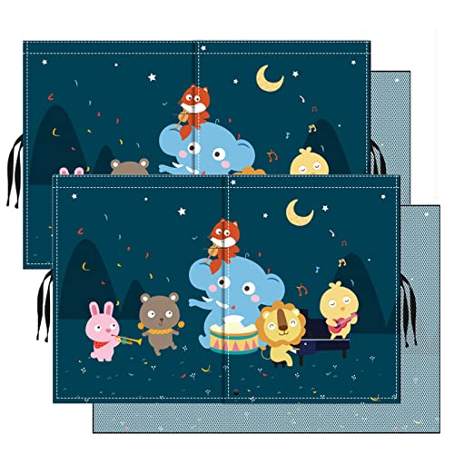 Car Sun Shade for Baby - EOHMAK Car Side Window Sun Shade Cover Upgrade Double Opening Car Interior Curtain Sun Blocker Blind (Party, 2 Pack) - color: Party, size: 2 Pack