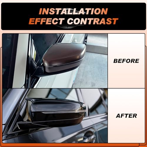 Glossy Black Mirror Cover Caps Rearview Side Mirror Covers Fit for BMW G20 G21 G30 G31 G11 G12 G14 G15 G16 2017 2018 2019 2020 2021 2022 Left Driver Side Right Passenger Side-2 PCS - size: Fit for BMW G20 G21 G30 G31 2017-2022-Glossy Black