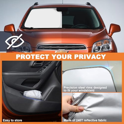 2026 Upgrade Front Windshield Sunshade fit for Chevrolet Trax 2013-2024 Reflector Foldable Car Shade Automotive Windshield Sunshades for Chevrolet Trax Windshield Sun Shade |Keeps Your Vehicle Cool| - size: Fit for Chevrolet Trax 2013-2024