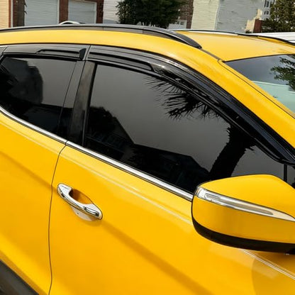 Tape On Side Window Rain Guards Window Visors Vent Deflectors Compatible with Toyota RAV4 2013-2018, Wind Deflector Smoke 4PCS 94992 2014 2015 2016 2017 - size: For 13-18 Rav4