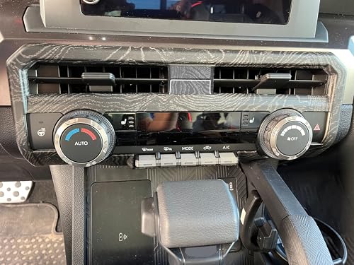 8" Display Model for Toyota Tacoma 2024 2025 2026 and 4Runner 2025 2026 Interior Accessories Center Consoles Dashboard Air Vent Frame Cover Trim (Black Wood) - color: Black Wood