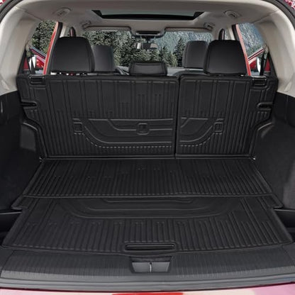 Cargo Mat for Nissan Rogue 2026 2025 2024-2021 Accessories, Full Coverage All Weather Trunk Cargo Liner with Backrest Protectors & Storage Mats