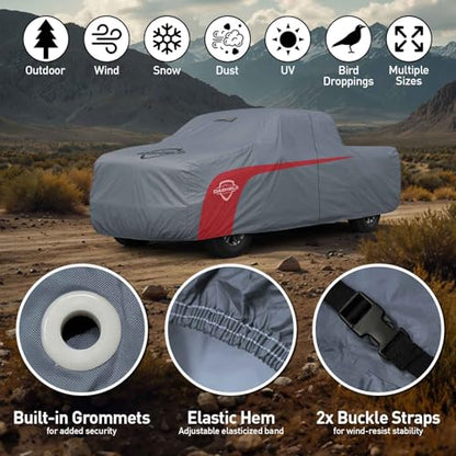 Ultimum Lite Truck Cover for 2020-2026 Chevrolet Silverado 1500 Pickup Crew Cab 5.8 ft Bed with Zipper Breathable All Weather Protection Scratch, Dust, Sun, Snow, Rain Protection Indoor Outdoor Gray - color: Gray