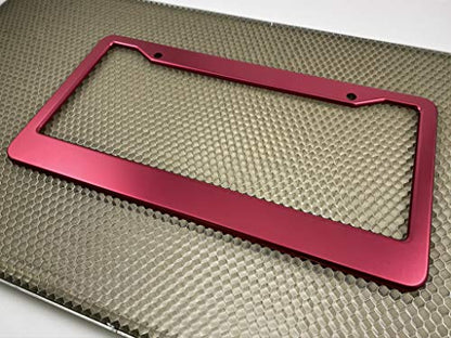 Special Edition Anodized Aluminum CAR License Plate Frame - Dark Pink - color: Dark Pink