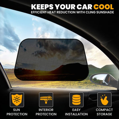 EcoNour Car Side Window Shades for Baby | 4 Pack - Car Window Sun Blocker Shades for Kids | Foldable Cling Window Cover Protects UV & Heat Glare | Window Shade for Privacy | Medium (21"x12") - size: Medium Plus - 4 Pack