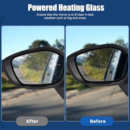 Driver Side Mirror Assembly Compatible with Honda Civic 2022-2025 Heated with Blind Spot Monitor, Power Adjustable Glass Replace 76258T20A21 HO1320351 (7Pin Left) - style: 7pin Left