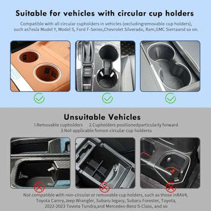 Car Tray & Car Desk for Laptop with 360° Rotating Wooden Car Laptop Mount Car Table Car Food Tray – Universal Steering Wheel Table for Tesla Model Y/3/S, Ford F-150 Explorer & Most Vehicles - size: Center Consoles Car Tray