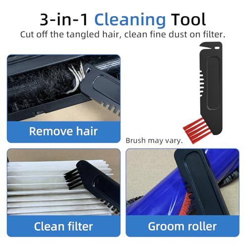 Hardwood Floor Brush Vacuum Attachment Compatible with Shark Corded Stick Rocket HV301 HV322, 1-1/4" Accessories with Adapters (Hardfloor Brush) - style: Hardfloor Brush