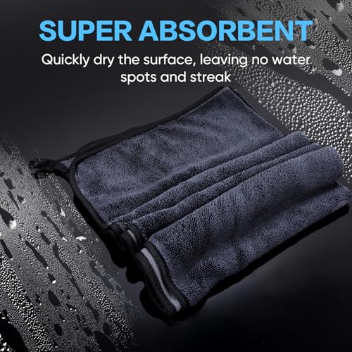 TEAWOO Shiny Wipes Shower Cleaning Cloth, Ultra Absorbent Car Drying Towel, 4 Pack 16 x 24 inch Microfiber Cleaning Cloth for Car, Bath & Househood - size: 4PCS 15.7*23.6 inch