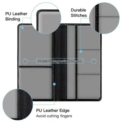 Valardoh Premium Car Registration and Insurance Card Holder, Car Document Holder for Cards, Driver License & other Essential Documents (Black) - color: Black