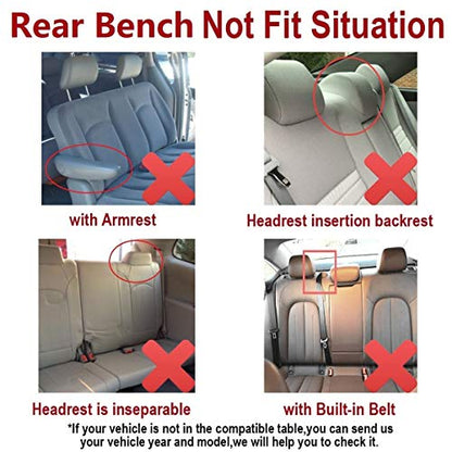 Flying Banner Car Seat Covers Front Seats Rear Bench Polyester car seat Protectors Easy installations Rear Bench Split Classic man Lady Truck (Full Set - Low Back, Black Gray) - color: Black Gray