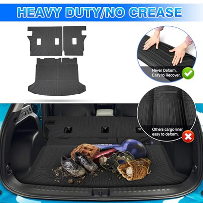 Cargo Liner for Honda Prologue/Chevy Blazer EV 2024-2026 Trunk Mat with Back Seat Cover All Weather Cargo Mat for Prologue Accessories (Trunk Mat+Backrest Mats) - size: 5Honda Prologue/Chevy Blazer EV 24-26