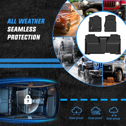 Nilight Floor Mats for Chevy Silverado GMC Sierra 1500 Crew Cab 2014-2018, Chevrolet Silverado Sierra 2500HD 3500HD 2015 2016 2017 2018 2019 All Weather Custom Fit Heavy Duty Floor Liners - color: 2014-2018 Silverado GMC Sierra|Crew Cab|BucketSeat