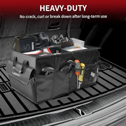 LASFIT Trunk Mat for Jeep Grand Cherokee L 2021-2025 2026 6 Seaters and 7 Seaters All Weather TPE Custom Fit Cargo Mat Trunk Liner Cargo Liner, Black - style: Grand Cherokee L 2021-2026 Cargo Mat