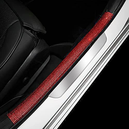eing Rear Bumper Protector Guard DIY Universal Bling Crystal Rubber Scratch-Resistant Trunk Door Entry Guards Accessory Trim Cover for SUV/Cars(2-Pack,Width7CM/2.8",Long60CM/23.6"),Red - color: D-Red (2-pack,Width7CM/2.8",Long60CM/23.6")