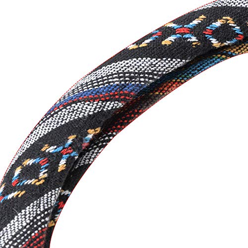 BDK Blue Woven Saddle Blanket Steering Wheel Cover for Cars SUV Van Truck Auto - Driver Grip 15 inch - color: #25 Blue, size: Fits 14.5 - 15" Sw