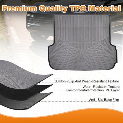 Trunk Liner for 2020-2025 Subaru Outback 3D Custom Fit All-Weather TPE Material Waterproof Car Cargo Liner Mat, Black - color: 2020-2025 Subaru Outback