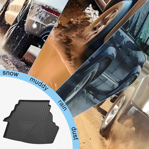 Camry Cargo Liners - All-Weather Protector 3D Custom-Fit Waterproof Durable Odorless TPO High-Raised Edge Flexible Rear Trunk Tray Floor mats Compatible with 2006-2012 Toyota Camry - size: 1）For Toyota Camry I 2007-2011 I Trunk Mat