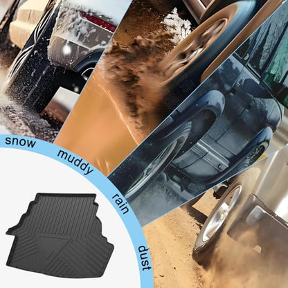 Camry Cargo Liners - All-Weather Protector 3D Custom-Fit Waterproof Durable Odorless TPO High-Raised Edge Flexible Rear Trunk Tray Floor mats Compatible with 2006-2012 Toyota Camry - size: 1）For Toyota Camry I 2007-2011 I Trunk Mat