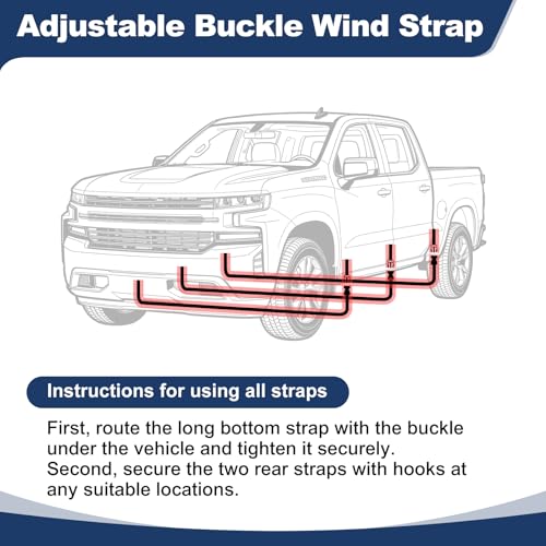 QUNSUNUS Silverado 1500 Cab Cover Regular/Extended/Crew Cab All Years Compatible with Sierra 1500,Waterproof Silverado Truck Cover with Cotton Liner, Half Car Cover with Adjustable Straps and Zipper - size: for Silverado&Sierra 1500 Cab Cover