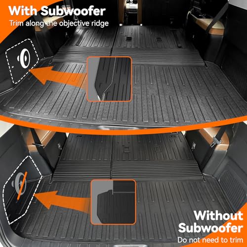 Cargo Liner for 2026 2025 2024 Grand Highlander Accessories, Cargo Mat Seat Backrest 2 in 1 Mat All-Weather TPE Back Seat Protector Trunk Mat for Grand Highlander Accessories