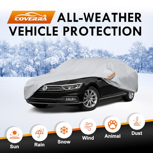 Car Cover Custom Fit for VW Passat,Chevy Malibu,Kia K5 /Optima, 6 Layer Heavy Duty Waterproof All Weather Car Tarp Outdoor Protection with Cotton Lining - size: VW Passat,Chevy Malibu,Kia K5