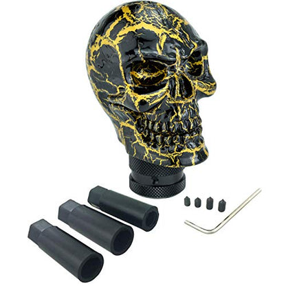 Arenbel Skeleton Car Racing Shift Stick Speed Grip Knob Skull Gear Lever Shifter Handle Fit Most Manual Auto Transmissions, Black Pattern - color: Black