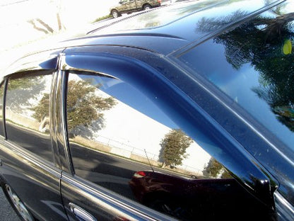 Car Rain Guard & Sunroof | Outside Mount Window Visor Side Deflectors | Waterproof Sunroof Cover Rain Shields Compatible with 2014-2016 Mazda Mazda3 Hatchback | 5 Pcs Set, WSV-716, Dark Smoke - size: Compatible With Mazda Mazda3 Hatchback 2014-2016