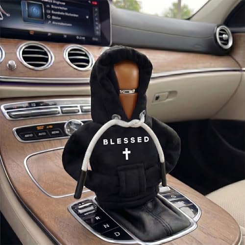 Bow Gear Shift Hoodie,Universal Car Shift Knob Cover,Aesthetic Manual Automatic Stick Shifter Cover Mini Hoodie,Cute Bow Car Accessories Interior Bows Gifts for Drivers Women Men - color: Bow