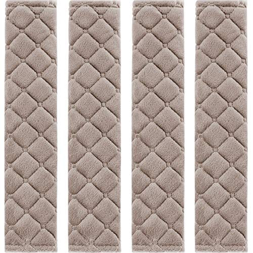Tatuo 4 Pack Seat Belt Cover Extra Long Seat Belt Pads for Car Soft Comfort Shoulder Strap Covers Harness Pads Helps Protect Your Neck and Shoulder(10.6 Inch,Khaki) - color: Khaki, size: 10.6 Inch